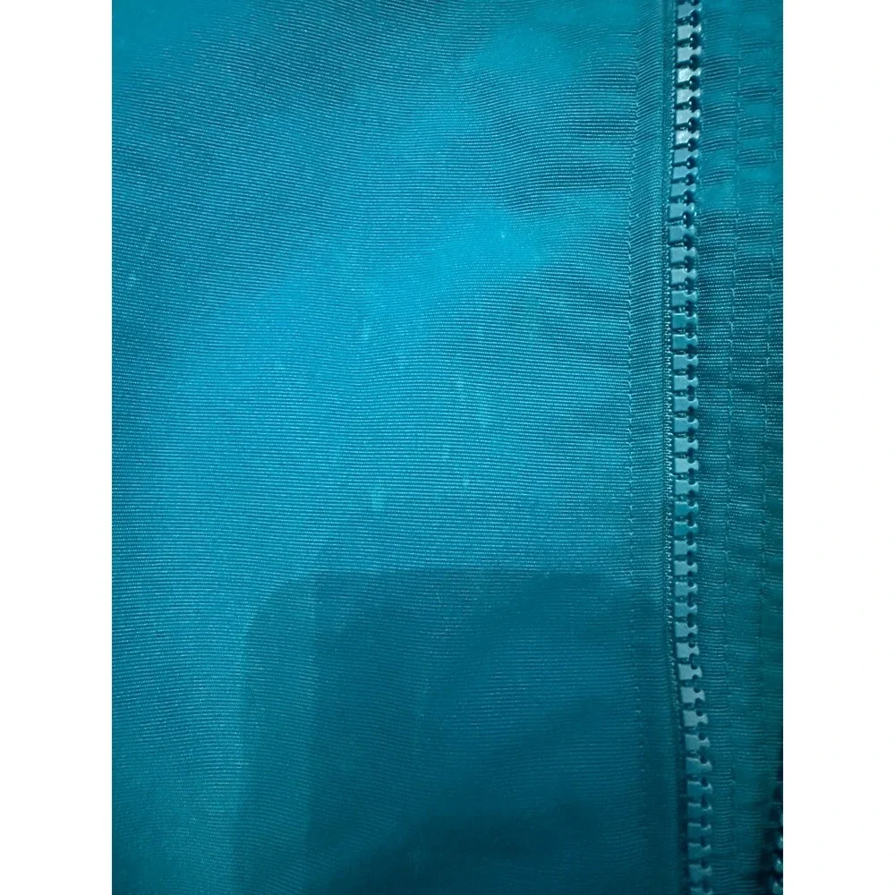 vtg carhartt fleece lined full zip aqua jacket‎ with company logo unsized